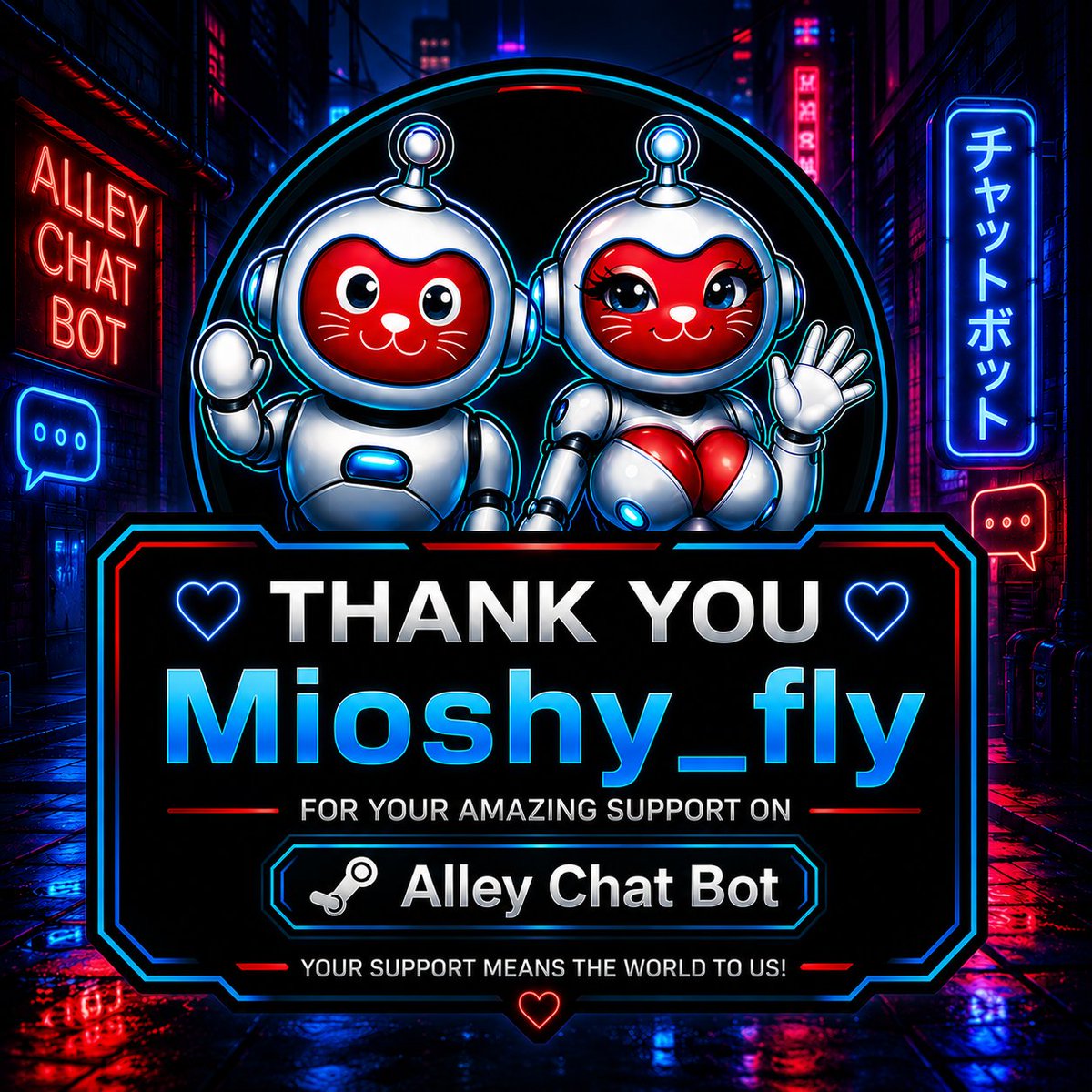 Alleycatzgames's tweet photo. Check out another amazing streamer using #AlleyChatBot #twitch #streamer #Chatbot Mioshy_fly they are live on https://t.co/ktuNQvpb5h !all in there chat as well they are playing @PusherWorld game on there stream before they start palying minecraft https://t.co/F7BfcK68g1