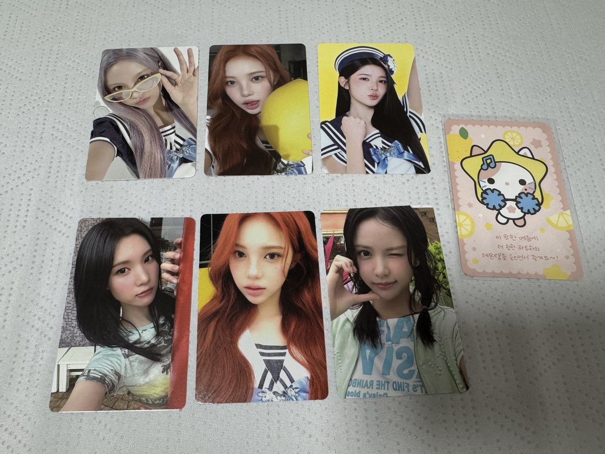 yangdo_dive's tweet photo. 하츠투하츠 하투하 레몬탱 팝업 포카 교환

me: 트레카 카르멘 이안 에이나
you: 트레카 유하 스텔라

me: 쥬얼 이안 / 키링 카르멘 주은
you: 쥬얼 예온 / 키링 예온 나연

me: 레몬카드 스텔라 스텔냥
you: 쮸제비 최지우

DM or KKT
https://t.co/PWW5uio675 https://t.co/K2Wndr4ctp