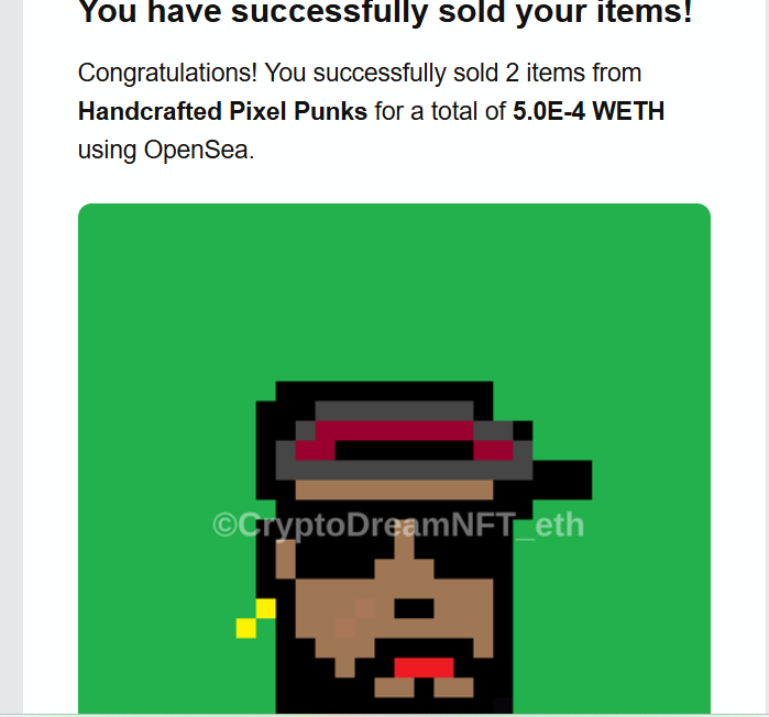 CryptoDreamNFT_'s tweet photo. ✨ 🎁 Every sale matters. 🔗@OpenSea Link in Bio

💸Two more NFTs found new collectors yesterday. 🙏

Thank you for supporting independent creators. More is coming.

If you had 0.0003 WETH to spend today...

👇 What would you choose?

🎨 A unique #NFT from an independent creator
💎 Or save it for a blue-chip collection?

No right or wrong answer - I'm genuinely curious. Thank you!

🎁 Share your thoughts - the most thoughtful reply will receive a free NFT ( CryptoPunk #12131, Supply: 300, Rarity: #224 ) from my collection (Handrcafted Pixel Punks).

#HandcraftedPixelPunks #HandMadeCryptoPunks #CryptoPunks #NFTCollector #NFTCommunity #PolygonNFT #DigitalArt #Web3 #FreeNFT