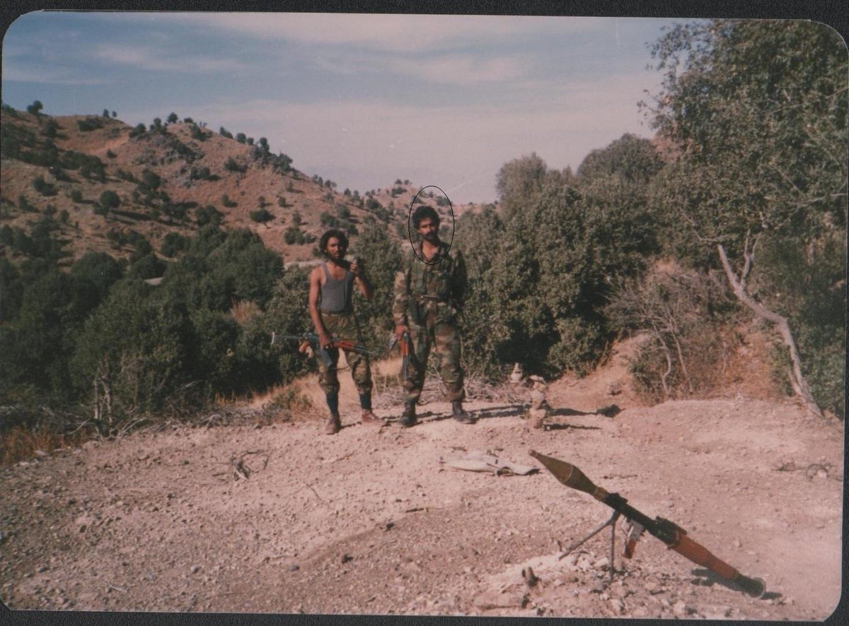 RayyanAhsan7's tweet photo. Another pic of a young Ilyas Kashmiri (rh) in Afghanistan this time without his beard. https://t.co/QNjXKACy28