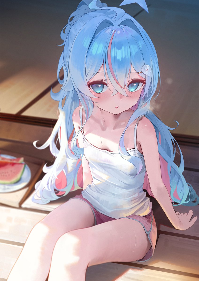 Shimoniki10's tweet photo. あつくてぼーっとするよね～💦 https://t.co/p7rXX1xOtK