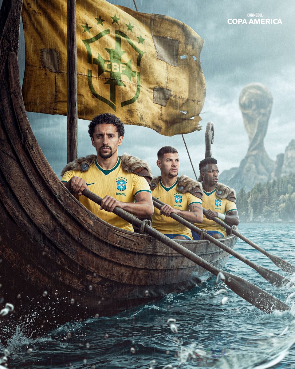 CopaAmerica's tweet photo. Brasil enfrenta el mar bravo en los Octavos de Final 🌊🇧🇷

El desafío es ante Noruega por la Copa del Mundo ⚔️🇳🇴 https://t.co/KTrFA4Zc6O