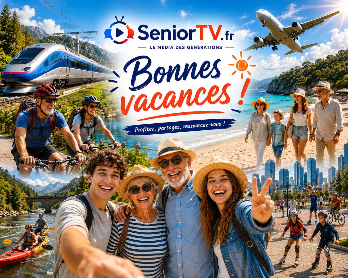 seniortvFR's tweet photo. Chez https://t.co/LTs0MU24P0 – Le Média des Générations, nous vous souhaitons un bel été placé sous le signe de la convivialité, du sport, de l'évasion et des rencontres entre les générations.
#BonnesVacances #SeniorTV #LeMediaDesGenerations #Vacances #Été #Voyage https://t.co/jbgEUQiMNQ