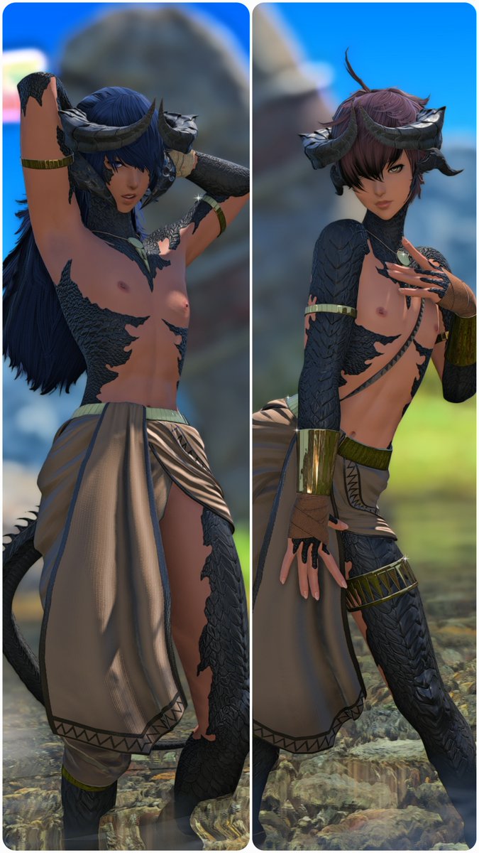 AdventurerOfEo1's tweet photo. After what felt like an eternity, I finally managed to fix these two old characters. 
Indra and Sarnai—the two warriors of the steppes—are now ready~✨️

Indra has stayed more or less the same, but Sarnai is completely different, and I really like him now💙 https://t.co/D0ewkU2oJN