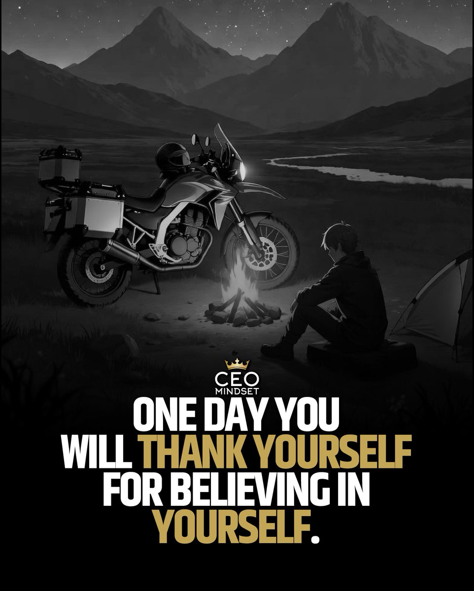 CEOMindsetX's tweet photo. Most people quit right before life starts changing.

The people you admire weren't fearless.
They were just willing to keep going when nobody believed in them.

Keep betting on yourself.
One day, you'll thank yourself for not giving up. https://t.co/dfa9AgBqy7