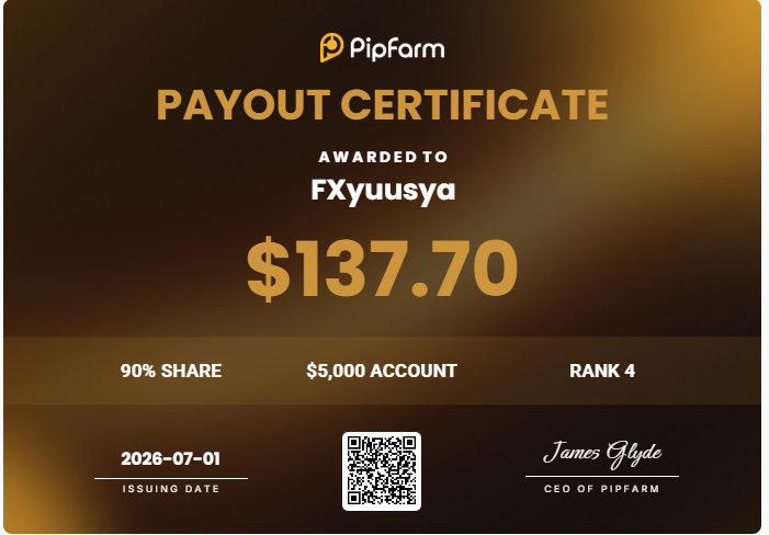 FXYUSHALV1's tweet photo. 今週はPip出金がきました。あいかわらず時間かかりましたけど。今のところ申請したものは全て出金してもらいました。
#PipFarm https://t.co/L9SPnkWYKV