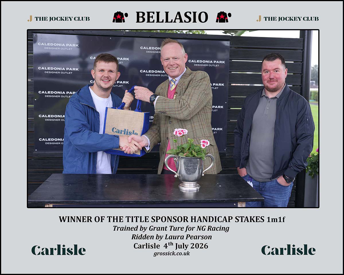 callumtaylorbfc's tweet photo. What a cracking day out seeing our horse, Bellasio win in the flesh for the first ever time!

Thanks to the lads who run the syndicate @TheNorthernGam1 @TomWilsonHorses  and big shoutout to @Laurapearson_ who gave him an inch perfect ride 👏 🖤❤️ https://t.co/Lq1rTgrZC2