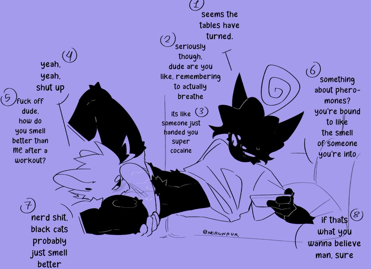 nerunaur's tweet photo. pheromones or some shit
(they/them for both) https://t.co/4FOPLOToHS
