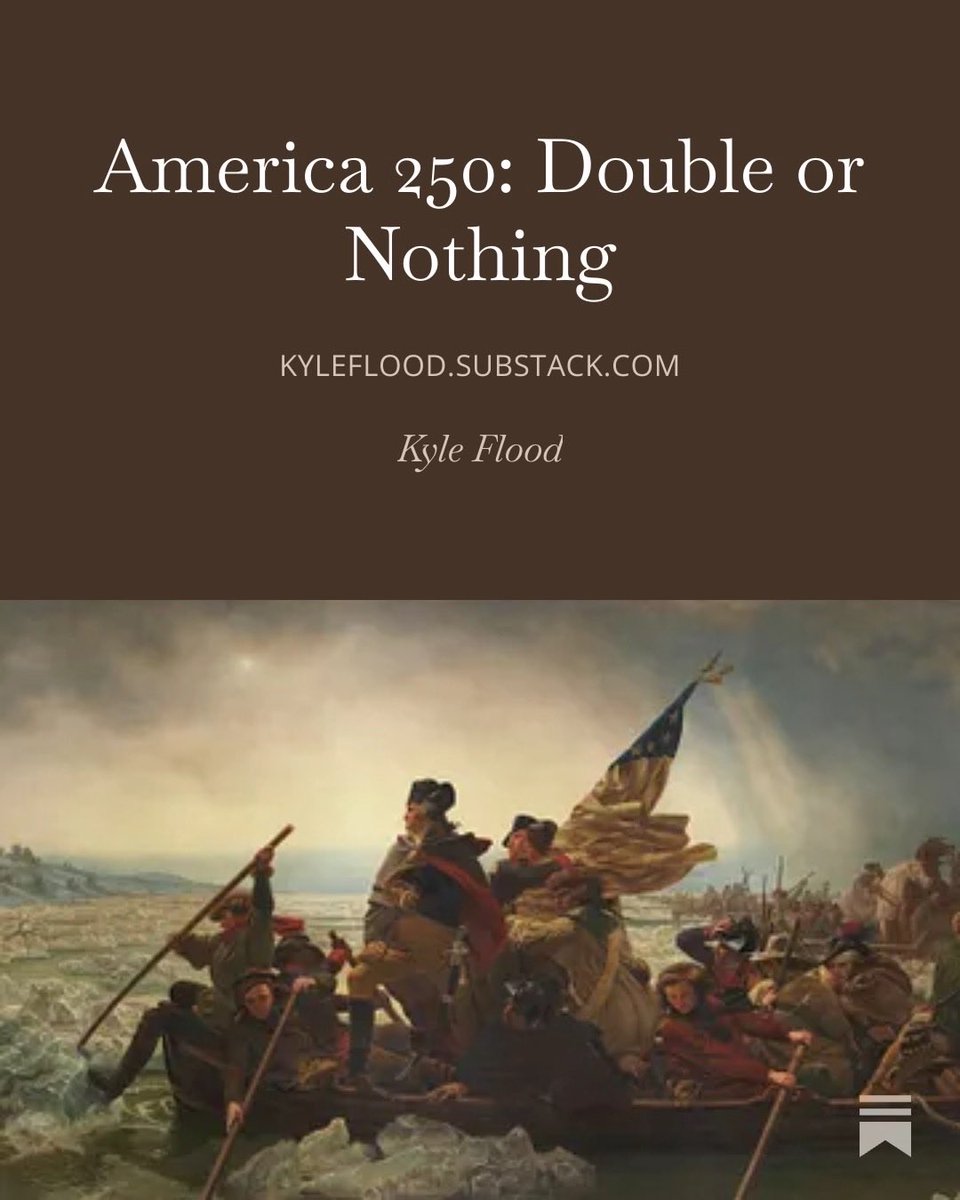 kyle_flood's tweet photo. 250 years ago America’s founders took a gamble. Are we still in?

https://t.co/qnh5BfWMrL https://t.co/bUBLSwb495