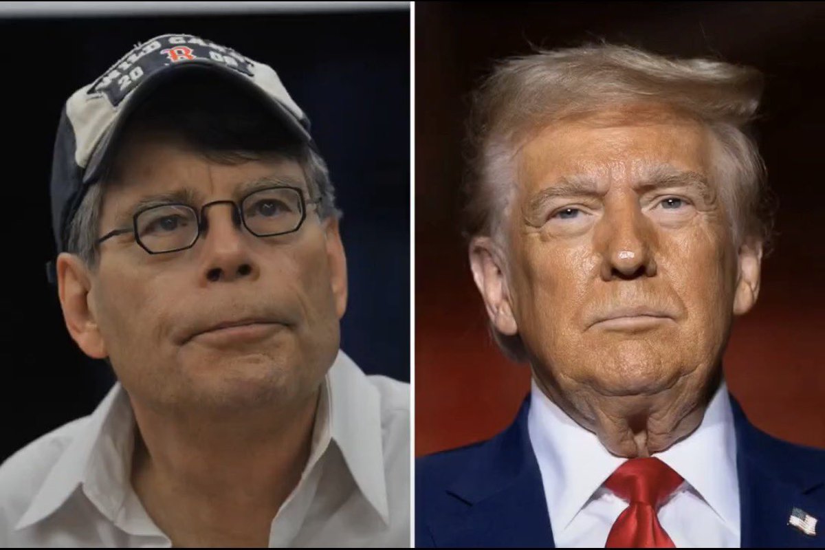 drhossamsamy65's tweet photo. ⛔️U.S. world-famous author Stephen King:

“Trump is a tumor in America’s veins. A tyrant who does not hesitate to set a country on fire for his narcissistic ego. No horror story I’ve written could be as terrifying as this man.”‼️ https://t.co/JAcUxzWjCY