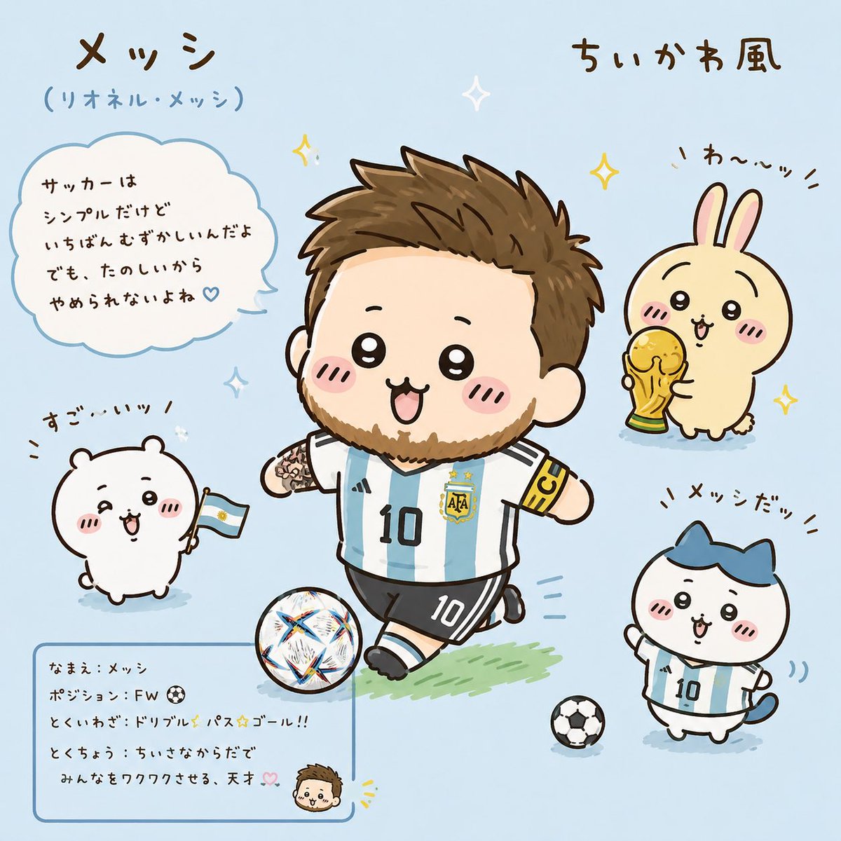 Silvajr21city's tweet photo. 大量生産！！！！

ちいかわ風フォーデン🏴󠁧󠁢󠁥󠁮󠁧󠁿
ちいかわ風ダビド・シルバ🇪🇸
ちいかわ風ロナウド🇵🇹
ちいかわ風メッシ🇦🇷 https://t.co/ZKpUgjVgnN