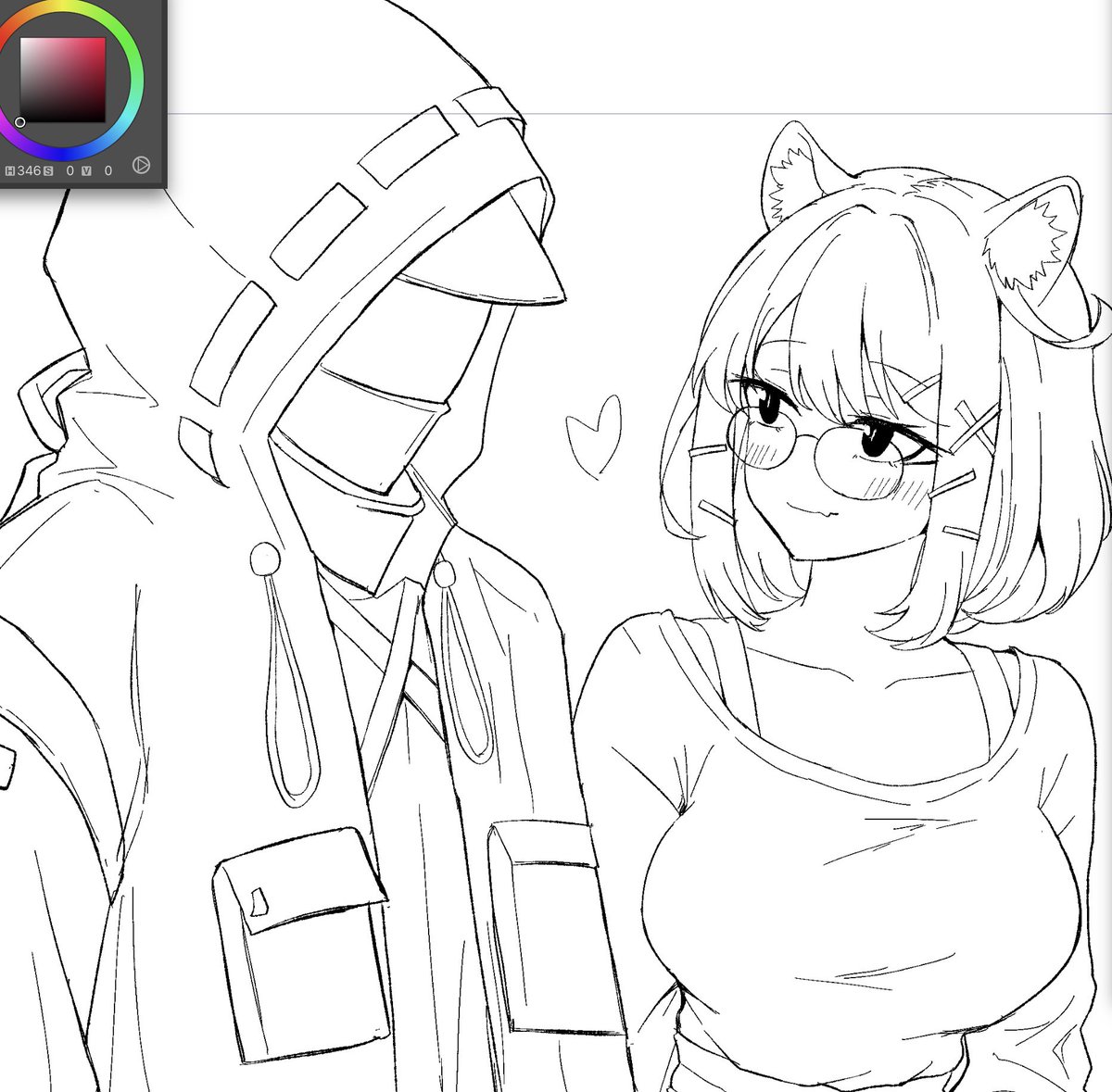 hekaton6960's tweet photo. 私服ウタゲ、可愛く描けた https://t.co/PyzzyUrq32