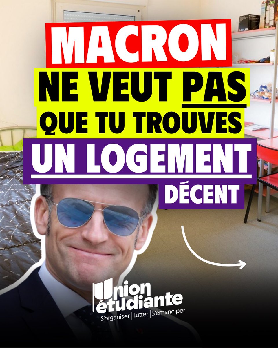 unionetudiante_'s tweet photo. Tu ne trouves pas de logement étudiant ? Logique puisque Macron fait tout pour t’en empêcher !

On t’explique pourquoi ⤵️ https://t.co/xgXyXvpoSp