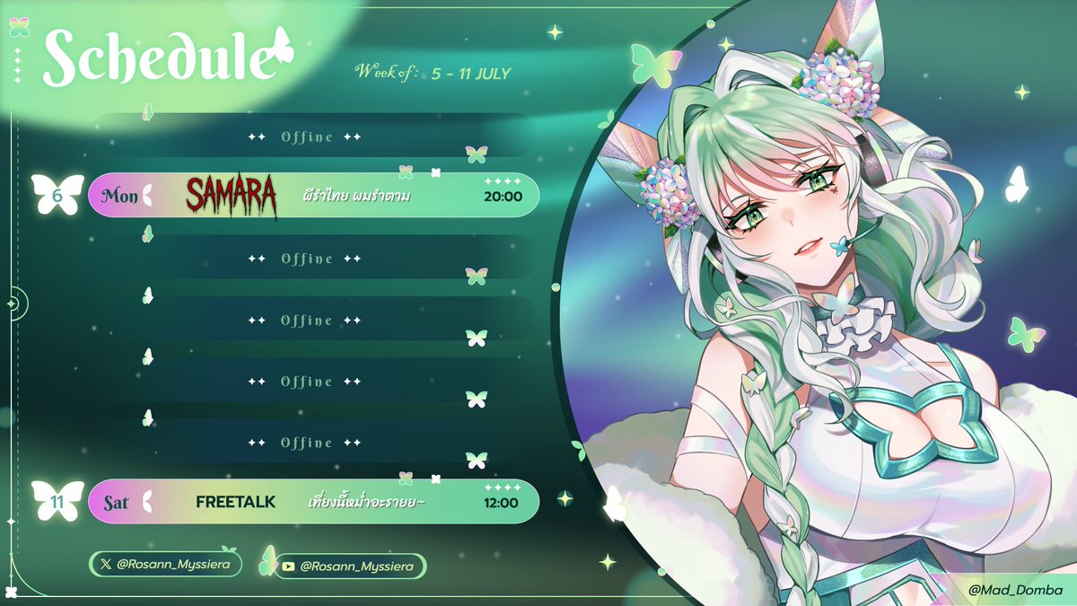 Rosann_Myssiera's tweet photo. วีคนี้มีเกมผีนะ!👻

💚General : #RosannVtuber
🦋Live : #Rosannlive
🌌Fanart : #SanNart
🤣Meme : #Lolsann
✨Sing : #SingAsann
🍅 Food : #ซานทานไร https://t.co/ILm9UVL5Da