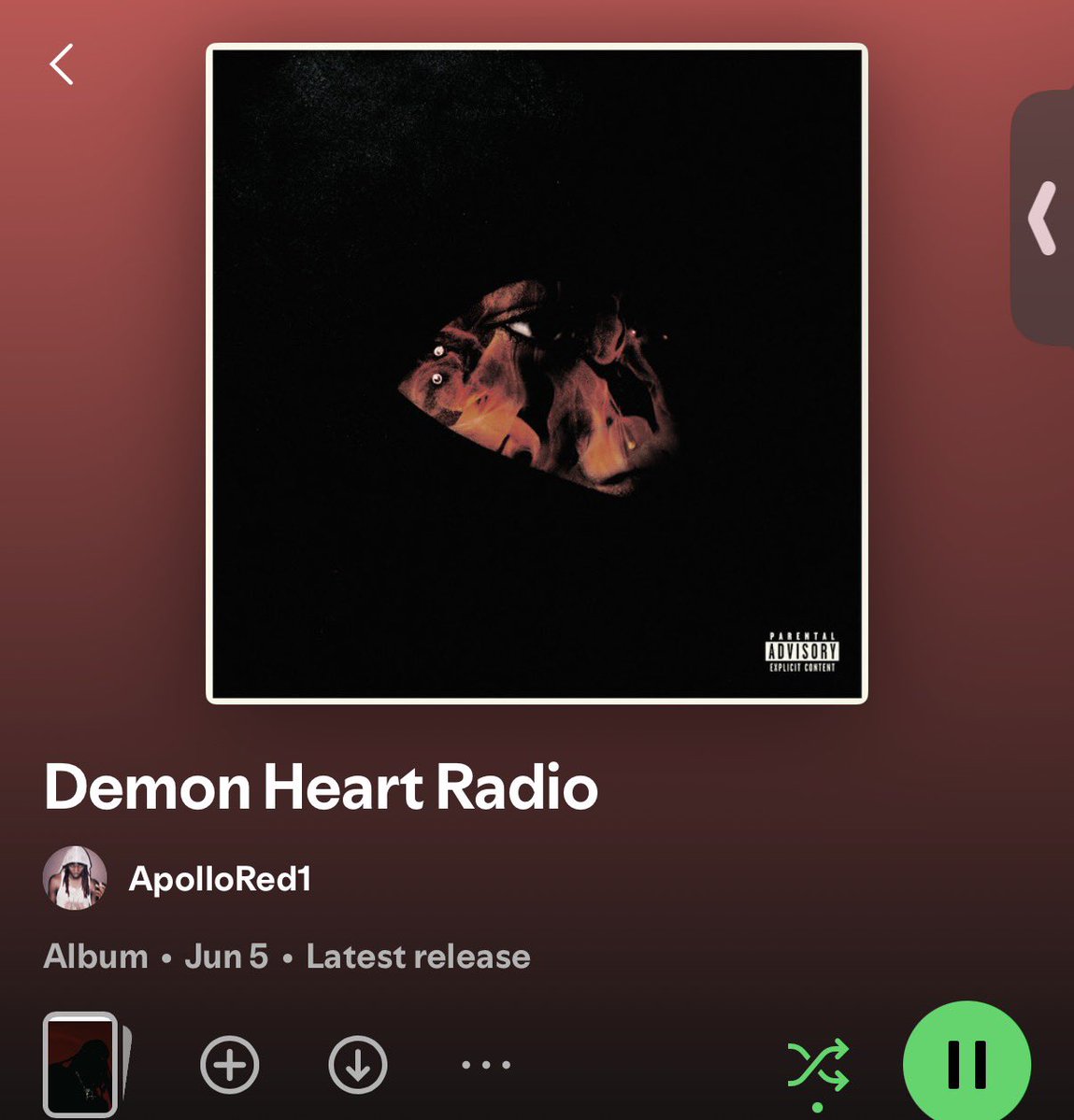 ByMikey00's tweet photo. is demon heart radio still in your rotation? about to relisten bc i really wanted to like the album https://t.co/QzLuH2Tez4