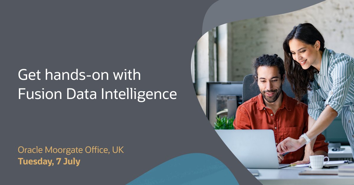 OracleAnalytics's tweet photo. Join our UK Oracle Fusion Data Intelligence Test Drive for a hands-on look at connected insights, embedded AI, and trusted business data in action.

Register here: https://t.co/vKEi0HucSO 

#oracleAnalytics #FDI #FusionDataIntelligence #event https://t.co/FUMU1gsiNR
