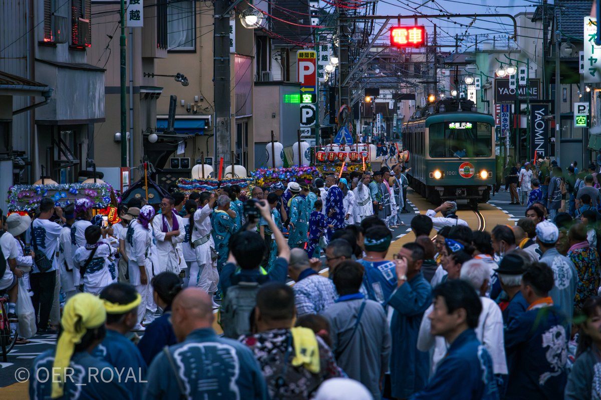 OER_ROYAL's tweet photo. 新型車両700形と今月引退する1000形1001-1051号で賑やかな江ノ電。
小動神社天王祭も初見学 https://t.co/PdH76q3nTR