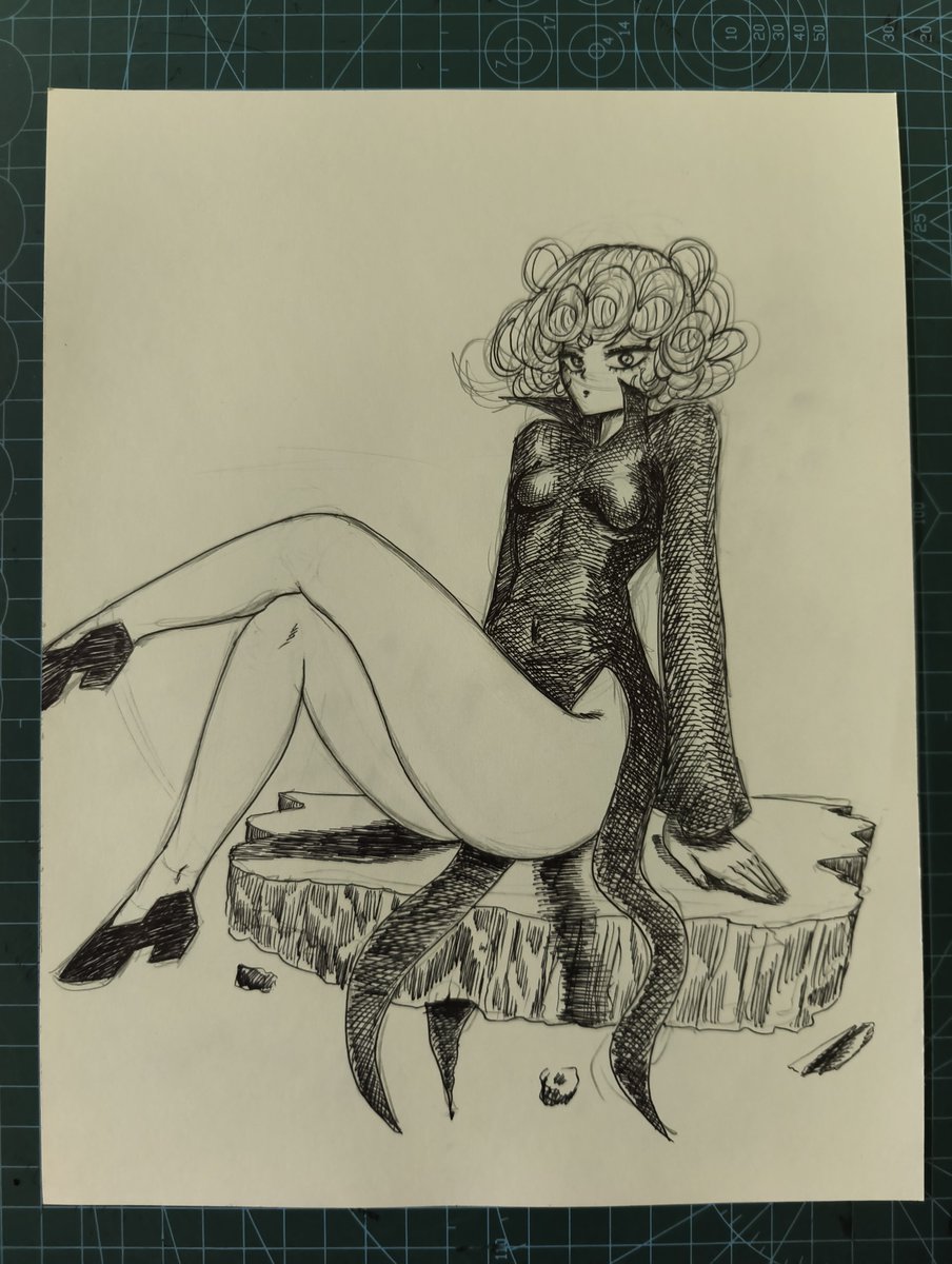 DrawingCosmic's tweet photo. #tatsumaki Mi versión volumen 37 https://t.co/tULCW3Eow8