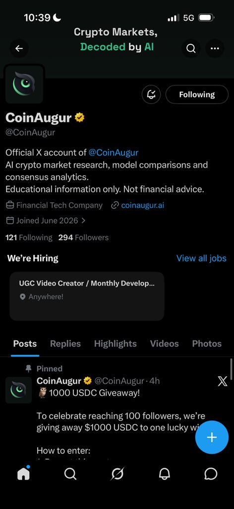 ultm6y's tweet photo. @CoinAugur congratulations fam @CoinAugur! more followers to come! 🪄

following with notifications on and i created an account on https://t.co/GgbrKk5aV6  already <3 

thank you for doing this 💛

@saintxiya https://t.co/ew79EnaR1Y