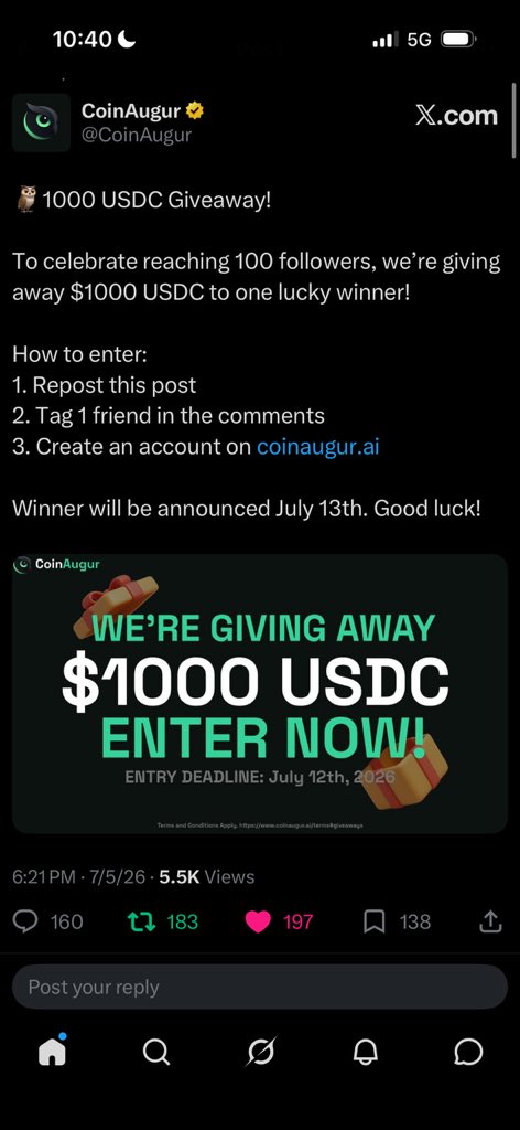 ultm6y's tweet photo. @CoinAugur congratulations fam @CoinAugur! more followers to come! 🪄

following with notifications on and i created an account on https://t.co/GgbrKk5aV6  already <3 

thank you for doing this 💛

@saintxiya https://t.co/ew79EnaR1Y