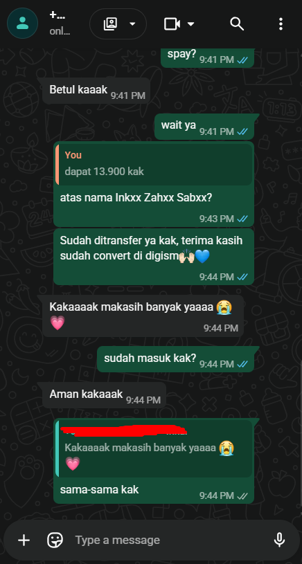 digi_stuffs's tweet photo. terima kasih sudah mau cv pulsa di digism sukses✅ #cvpulsadigism #zonauangㅤ https://t.co/kpZOs6Elmv