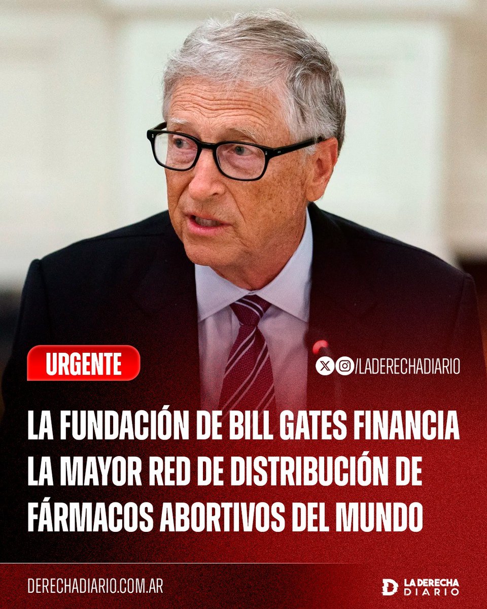 laderechadiario's tweet photo. 🚨🇺🇸 | SINIESTRO: Se reveló que la fundación del perverso Bill y Melinda Gates figura entre los aportantes de DKT International, una de las principales organizaciones dedicadas a la distribución de anticonceptivos y aborto farmacológico en más de un centenar de países, como parte de sus programas globalistas y antihumanistas de "salud" y "planificación familiar" que promueven reformas legislativas y políticas internacionales para el "derecho reproductivo".