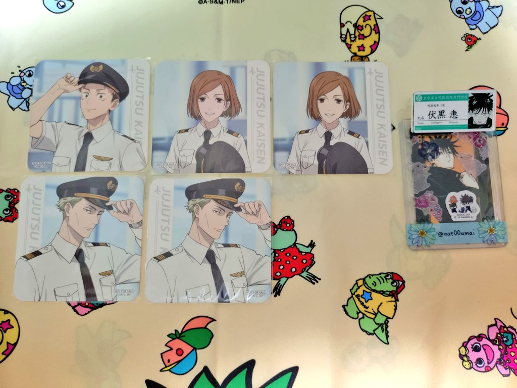 nat00umai's tweet photo. 【交換】呪術廻戦 羽田エアポートガーデン 中外鉱業 特典 コースター

譲→虎杖、釘崎、狗巻、パンダ、七海、羂索、宿儺、脹相

求→伏黒
五条（SDのみ）

⚠️プロカ必読
同種同士の交換。
検索からもお気軽にお声がけください。 https://t.co/U1LcHAncLK
