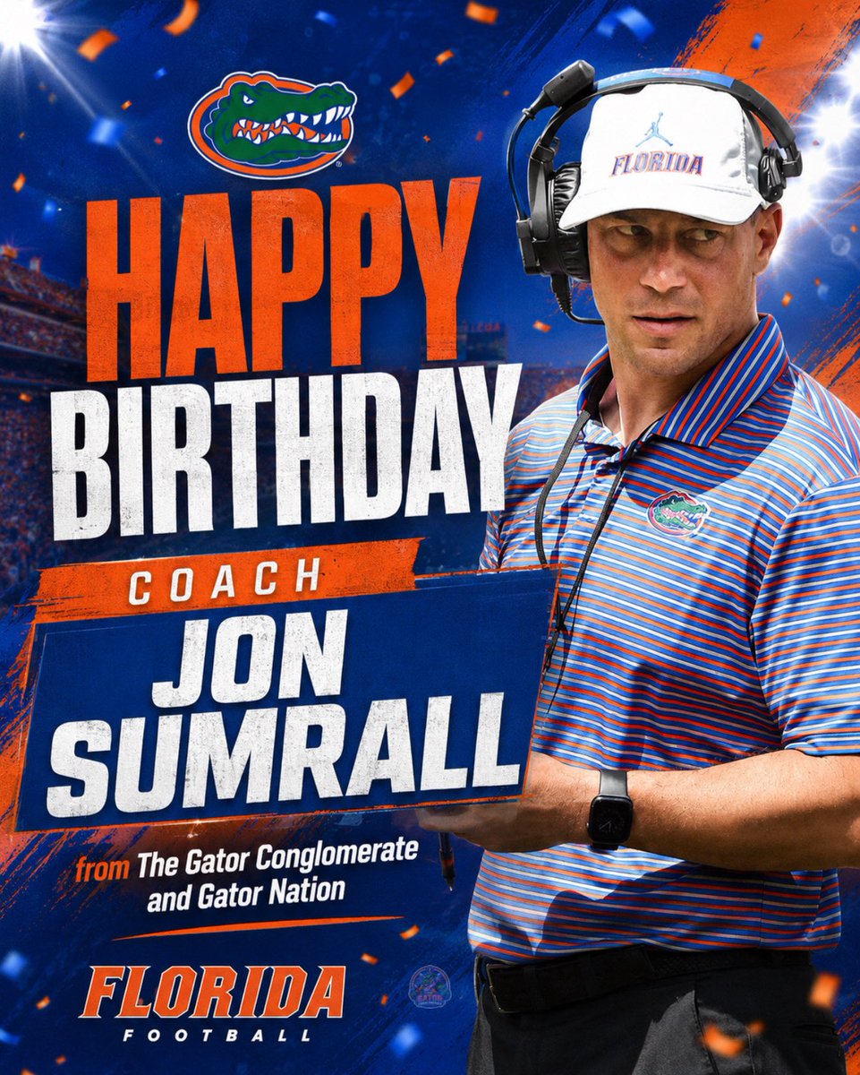 TheGatorConglo's tweet photo. Wishing You A #GOOD Birthday Coach! 🐊 https://t.co/l7GAsadh8a