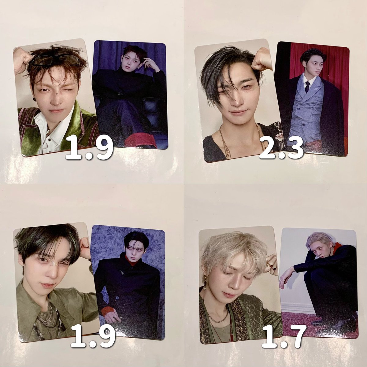 jusminmmm's tweet photo. ATEEZ GOLDEN HOUR Part.5
Japan Exclusive Photocard WTS
에이티즈 일본 팬클럽 특전 포카 양도

✔️JPFC
✔️towerrecords

Hongjoong Seonghwa Yunho Yeosang San Mingi Wooyoung Jongho poca 홍중 윤호 민기 우영 성화 산 여상 종호 미공포 팝업 럭키드로우 사운드웨이브 메이크스타 POB 타워레코드 https://t.co/G7Mdg0XzuV