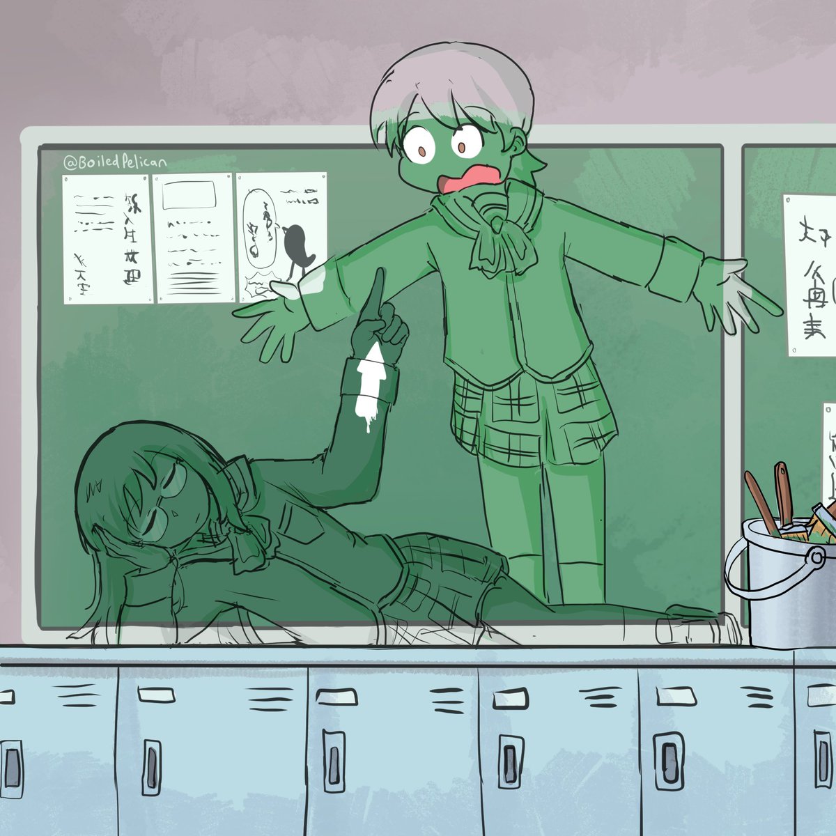 BoiledPelican's tweet photo. Nichijou art 44
Mai-ccha Chameleon https://t.co/HsbOM4gKuI