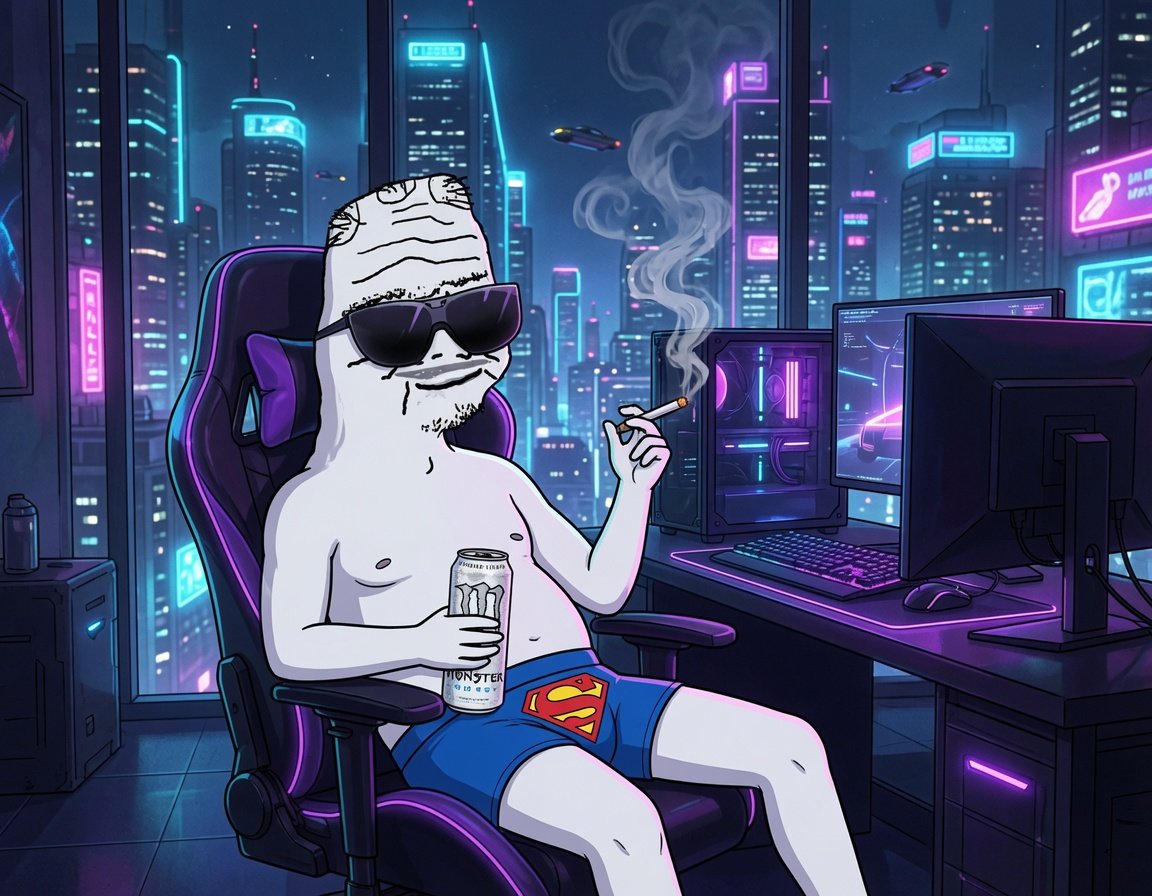 TriSumika's tweet photo. While others are stressing over every dip.
$UNC chads are out here. Monster in hand, cig lit, city lights in the background, fully locked in /uncmode.
No panic. Just vibes and diamond hands. https://t.co/CPpzbnE1Nn