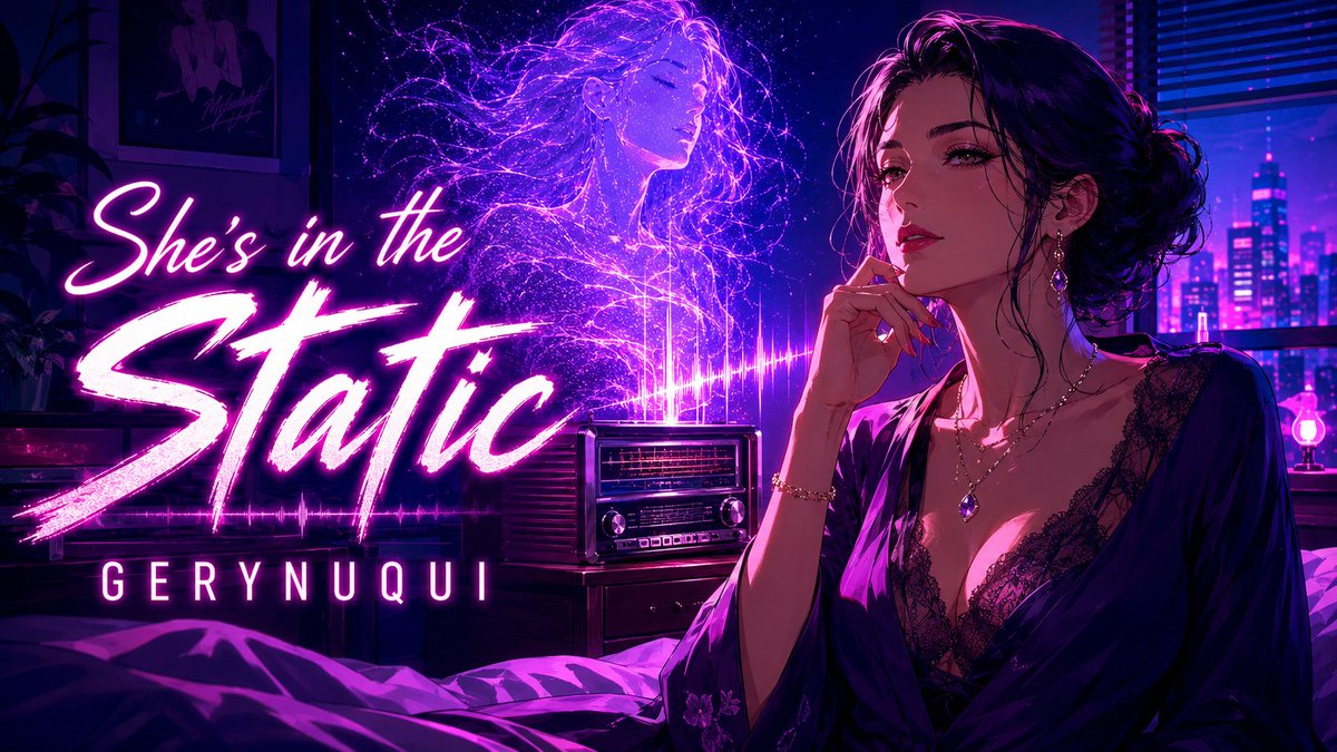 IA_GERYNUQUI's tweet photo. A woman in the radio waves.
A memory hidden in the static.

“She’s in the Static” is now on YouTube.

Una mujer en las ondas de radio.
Un recuerdo escondido en la interferencia.

🎧 Watch / Escúchala:
https://t.co/xQjujjk6lX

#80sSynthpop #Retrowave #Dreamwave #GERYNUQUI https://t.co/APFH7ApbWU