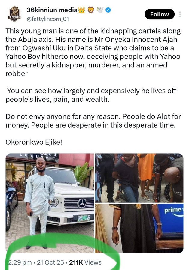 cryptowithhuman's tweet photo. @MasterBolaji Old news and this isn't the hit you think it is. The suspect is not igbo, delta Igboid groups are not igbo, he's from ogwashi uku and they're more benin than Igbo. https://t.co/muJZtpCXDt