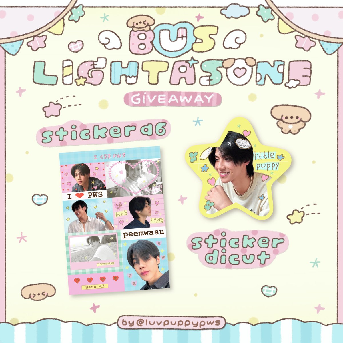 luvpuppypws's tweet photo. ⁂  pls kindly rt  🤲🏻

giveaway ♡ #BUS_LIGHTASONE

* sticker a6 &amp; sticker di - cut ( ✍🏻 ) ⭐️ *

👼🏻 date 25, 26 july 2025   
location ; impact arena  💌

♡exchange pls dm kub 🫒
       ( #PEEMWASU  )  * 🐶 https://t.co/3clgdsyHaw