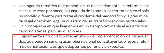 isamg6's tweet photo. El "Gran Acuerdo Nacional" que propone Cepeda se formaliza mediante Constituyente, no lo digo yo, así lo estableció en su propuesta de Gobierno.

Siempre han mentido, maquillan sus verdaderas intenciones. https://t.co/0cQ1qh7h1g