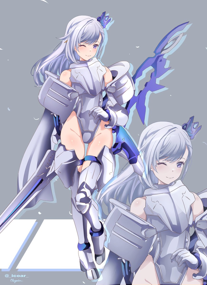 plagmin123's tweet photo. 『白鋼玉姫』　
Modeler Artist : いこ໒꒱· ﾟ様 @_icoar_ 
Trace &amp; Painter : Plagmin https://t.co/0ZXUKCR1dm