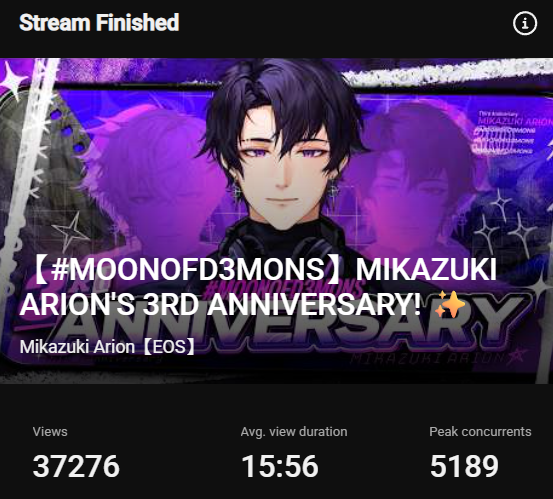 MikazukiArion's tweet photo. OTSUIONNNN #MOONOFD3MONS !
LOVE YOU GUYS!! TERIMAKASIH ATAS 3 TAHUNNYA💜😈 https://t.co/A3YWARYbys