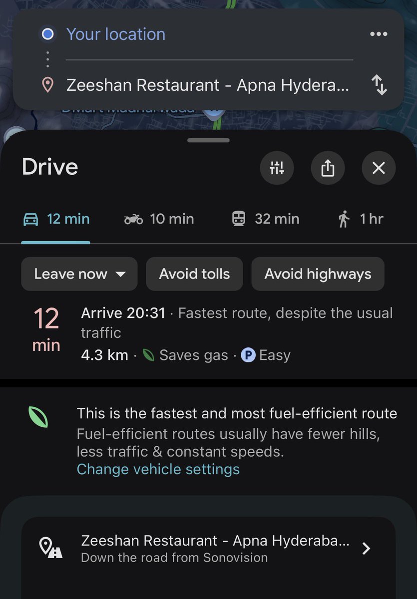 LawrenceSt2360's tweet photo. Same restaurant, same item, different distance on @zomato @zomatocare . Care to explain? This is a really dark tactic. The restaurant distance is just off by 0.1km on Zomato for a free delivery😂 . How could you make a difference of 2.5km man. Crazy stuff https://t.co/PcALhZPkZy