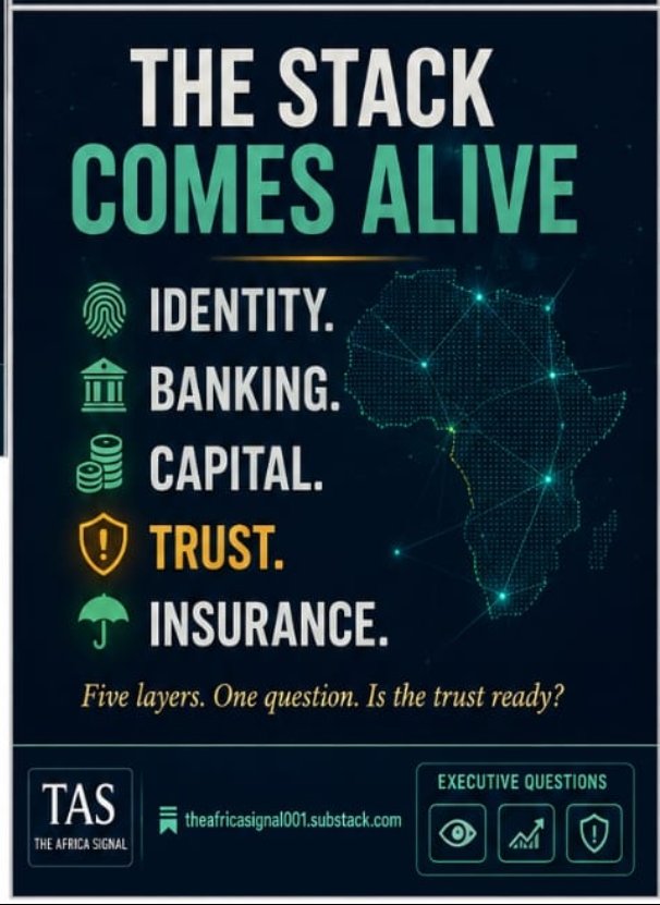 hardeyte's tweet photo. The Stack Comes Alive
The architecture is built. But is the trust layer ready?
Five developments landed in Nigeria within ten days. Each activates a different layer of the Sovereign Infrastructure Stack. Together, they tell one story: the system is now live. And the first stress tests have arrived.