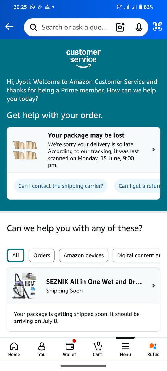 ManfoolSharma's tweet photo. @amazon @amazonIN Wheather connect with customer care has been deleted from Amazon App or what. I am unable to get connect for last 30 min. Why hiding customer service/care from easy access.Even your rufus is of no help. https://t.co/CmO19Ti8jE