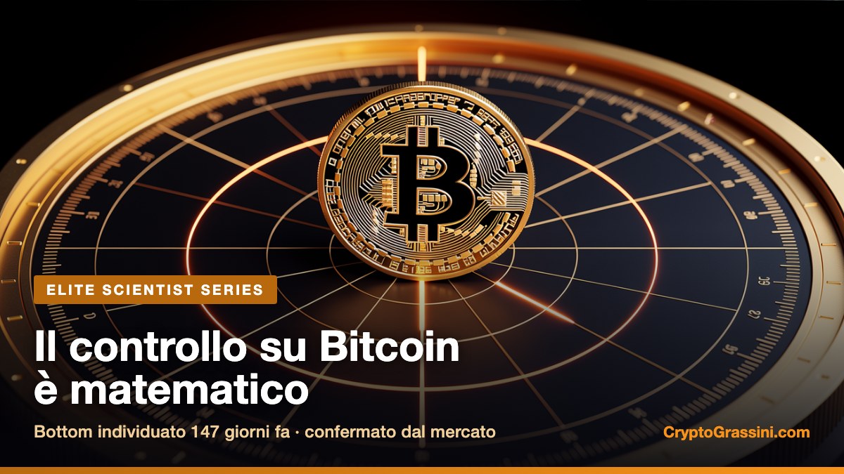 CryptoGrassini's tweet photo. 147 giorni fa individuavamo il bottom di Bitcoin sui 59.000$. Oggi il mercato lo conferma: l'Elite Omni Expansion aveva visto giusto. Il controllo matematico su Bitcoin non è una promessa: è un metodo. Elite Scientist Series → https://t.co/Dkg9StiGUm https://t.co/YQfDUygIG5