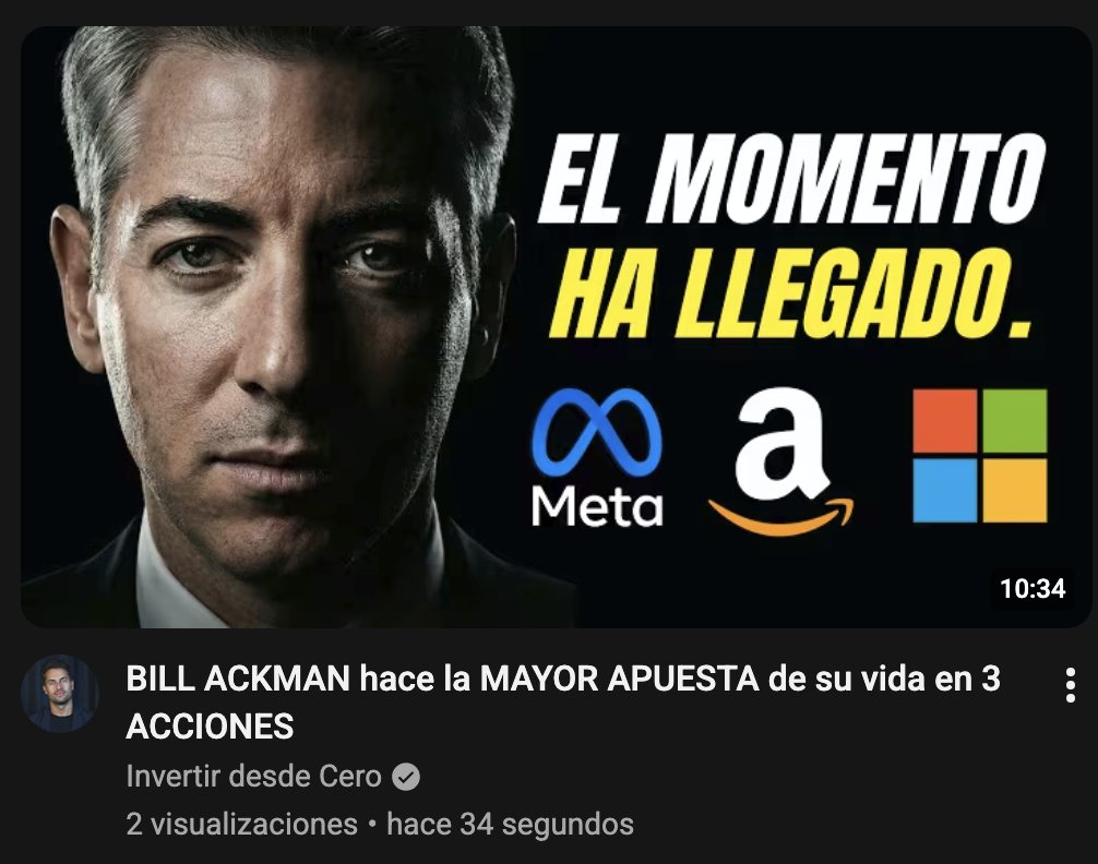 InvertirDesde0's tweet photo. Bill Ackman está comprando justo lo que el mercado no quiere...

⬇️ En este NUEVO VIDEO analizamos por qué $META, $MSFT y $AMZN son para él las mayores oportunidades de inversión hoy.