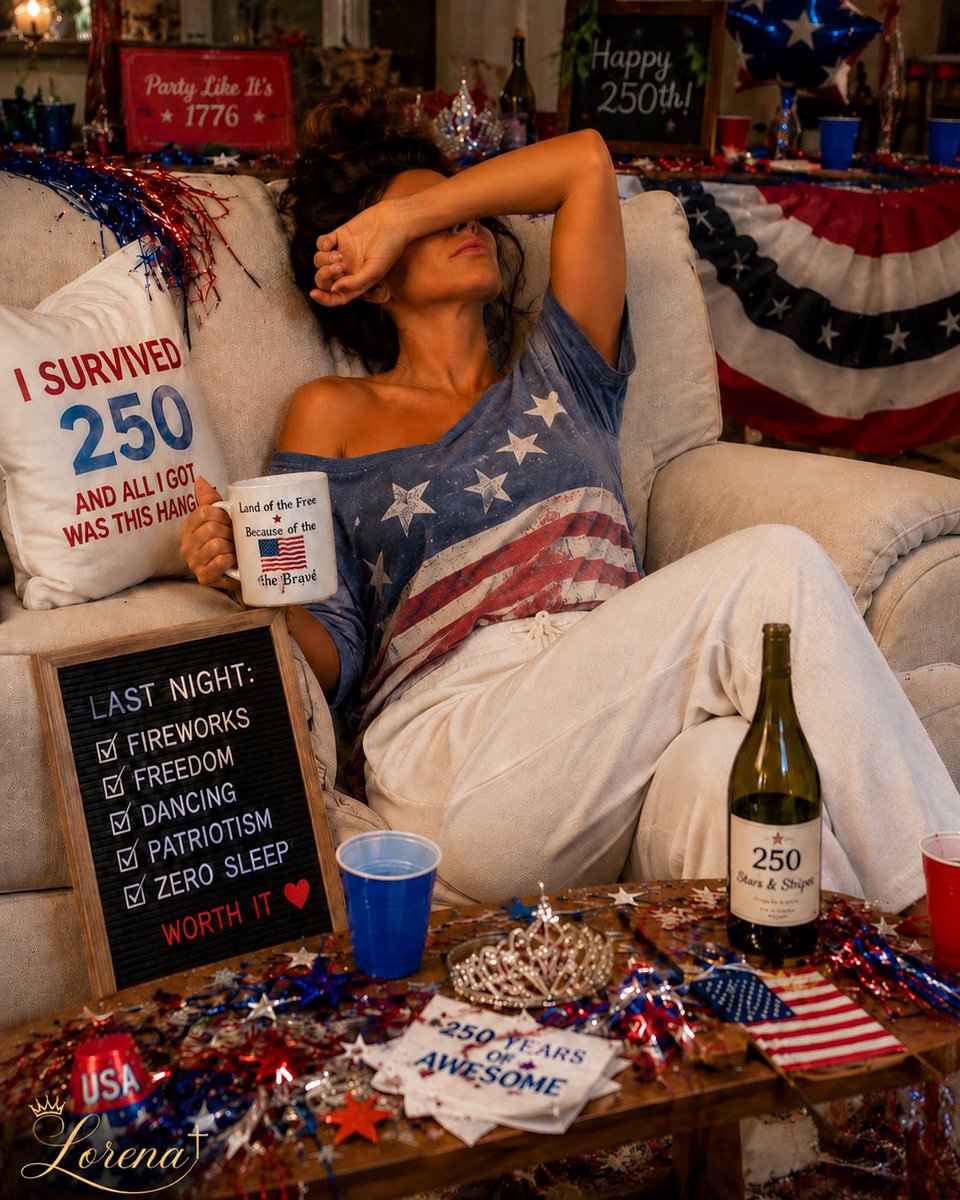 brandt_lor23351's tweet photo. Good morning and happy blessed Sunday! 🙏🏼☀️🇺🇸❤️‍🔥☕️

I’m coming in late and if anyone needs me today, I’ll be right here… recovering from celebrating 250 years of freedom like it was my full-time job. 😂 Coffee is mandatory, naps are encouraged, and I’m pretty sure the confetti has officially become part of the décor!🤣🤣🎉

In all seriousness, my heart is full. I’m so thankful for this beautiful country, for the freedom we enjoy, for the people we love, and for the countless blessings God pours into our lives each day!🙏🏼❤️‍🔥

I pray your Sunday is filled with laughter, peace, good coffee, time with the people who truly make your heart and soul smile, and moments that remind you just how blessed you are. May God refresh your spirit, strengthen your heart, and fill your week ahead with hope and joy!🙏🏼✝️🩷

Wishing you all a wonderful, blessed Sunday! God bless you, your families, and God bless America. 🇺🇸🙏❤️