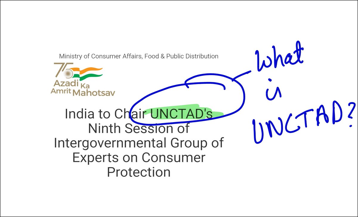 factsforupsc's tweet photo. India will chair the Ninth Session of the Intergovernmental Group of Experts (IGE) on Consumer Protection Law and Policy, organised by the United Nations Trade and Development (UNCTAD) at the Palais des Nations, Geneva, Switzerland, from 06 to 08 July 2026.

What is UNCTAD?🤔

👉United Nations Conference on Trade and Development (UNCTAD), officially rebranded as UN Trade and Development.
Founded in 1964 by the United Nations General Assembly (UNGA) 
It is a permanent intergovernmental body.

Headquarters: Geneva, Switzerland.

✅It's Role 👇
👉It plays a crucial role in promoting the integration of developing countries into the global economy through trade, investment, and sustainable development policies.
👉It supports developing countries to access the benefits of a globalized economy more fairly and effectively.
👉It provides economic and trade analysis, facilitates consensus-building and offers technical assistance to help developing countries.

📌Reports published by UNCTAD👇

1️⃣Trade and Development Report
2️⃣World Investment Report
3️⃣The Least Developed Countries Report
4️⃣Technology and Innovation Report
5️⃣The Review of Maritime Transport 
6️⃣The Economic Development in Africa Report
