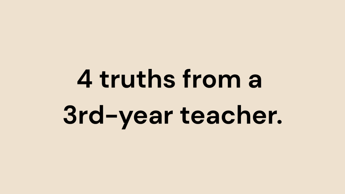 SteeleThoughts's tweet photo. A number of years ago, I asked a third-year teacher a simple question:

"What have you learned during your first few years in the classroom?"

I expected a few comments about lesson planning or classroom management.

Instead, she shared four pieces of advice that every educator—whether you're in your first year or your thirtieth—could benefit from remembering.

1. Pay attention to the needs of your students... not just the standards.

Standards matter. Curriculum matters. Assessment matters.

But the students sitting in front of us matter most.

Sometimes the greatest lesson we teach on a given day isn't the one we planned. Sometimes it's making a child feel seen, heard, and valued.

2. Talk through behavior issues... don't just assign consequences.

Consequences certainly have their place.

But if all we do is punish behavior without understanding it, we often miss the opportunity to change it.

Conversations build relationships. Relationships build trust. And trust often changes behavior more effectively than consequences alone.

3. Rely on your colleagues.

Teaching was never intended to be a solo endeavor.

The best schools are filled with educators who share ideas, encourage one another, ask for help, and celebrate each other's successes.

None of us has to do this alone.

4. Take things in stride.

Not every lesson will be perfect.

Not every parent meeting will go smoothly.

Not every day will end the way we hoped.

Learn from the difficult moments—but don't let them define you.

It's remarkable that a teacher only three years into her career had already discovered these truths.

Maybe that's because wisdom isn't measured by the number of years we've spent in education.

Sometimes it's measured by our willingness to learn from each day we're given.

As another school year approaches, these four reminders are worth carrying with us. They're simple enough to remember, yet powerful enough to shape the culture of a classroom—and even an entire school.

If you had to add a fifth lesson to this list, what would it be?