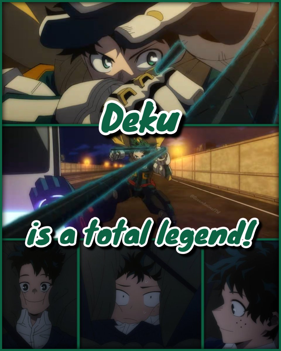 GreenAnimeFTW's tweet photo. Deku is a total legend!
▬▬▬▬▬▬▬▬
#izukumidoriya #deku #mhadeku #dekumha #myheroacademia #mha #anime https://t.co/RFoVrJEbMk