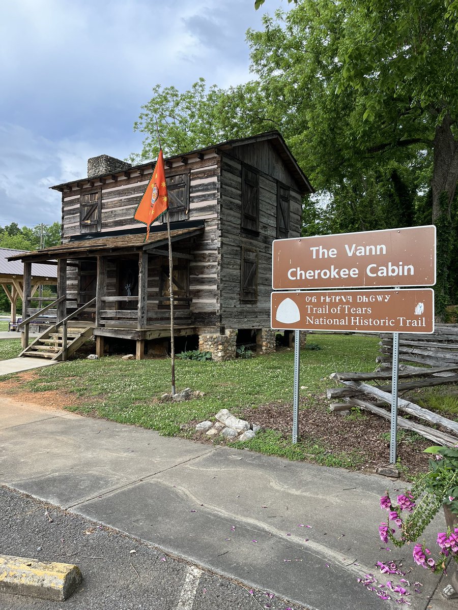 liquidorc's tweet photo. Smiling the whole way — even on this last day of riding.
 
I stopped in Cave Spring, GA to visit the Vann Cherokee Cabin — the second-oldest surviving Native American two-story residential structure.
 
I took some winding roads with a lunch stop at Arnold’s of Belton in SC. https://t.co/NuhwzwPkev