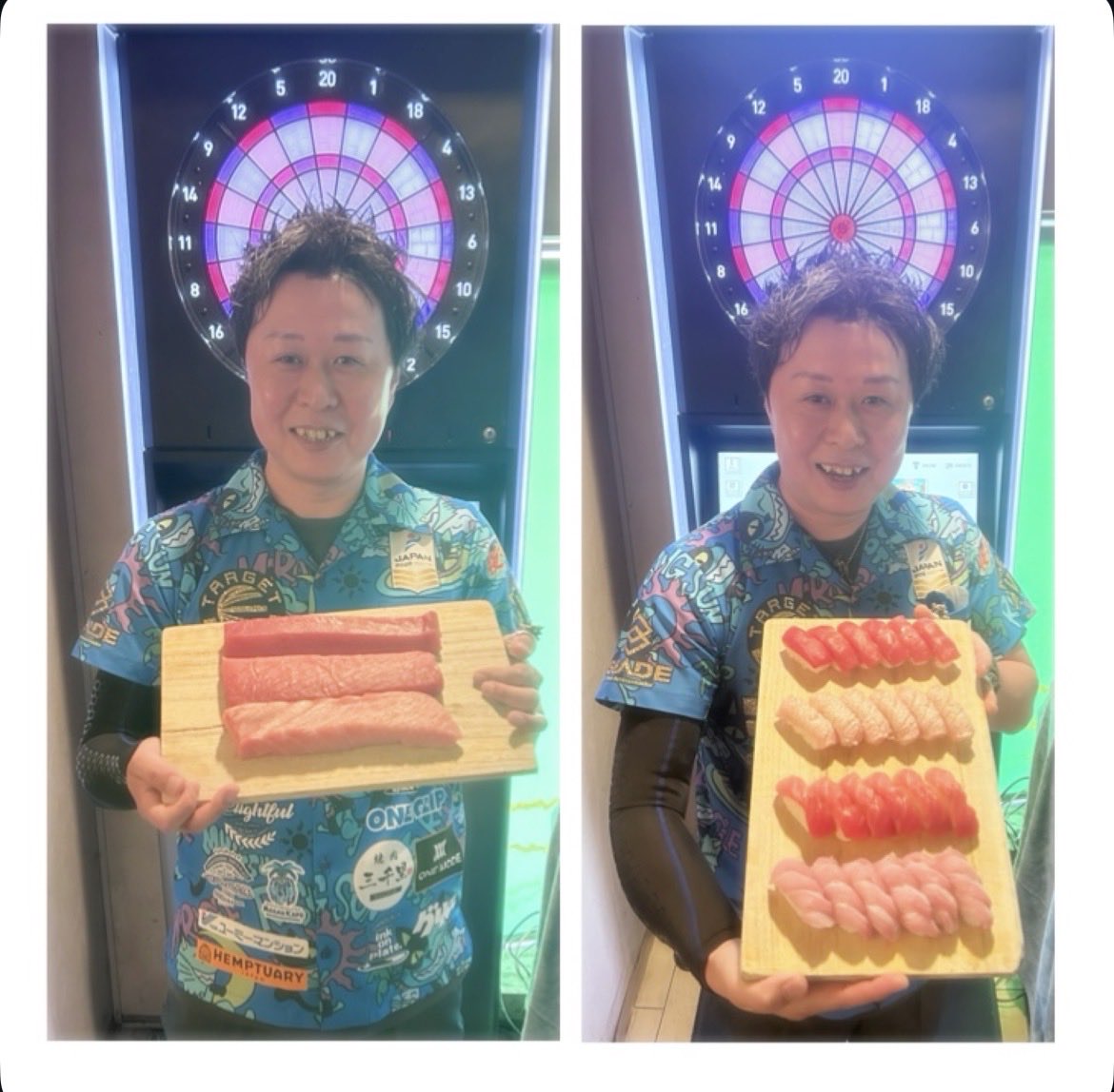 makoto52816's tweet photo. 村松治樹プロ🎯
来店イベント🎉🛶🪈
お越しの皆様
ご来店ありがとう
ございますたー🙇
満卓のお客様で
音速にチャレマ2周する
HALさんは流石でした🎯👍
一体感がある素晴らしい
イベントでした🎯🎉
スケジュール🗓️合えば
また来年🎯🫰🥰
#村松治樹　プロ
#ダーツ好きと繋がりたい
#静かの海で https://t.co/F6ZN18xVdH