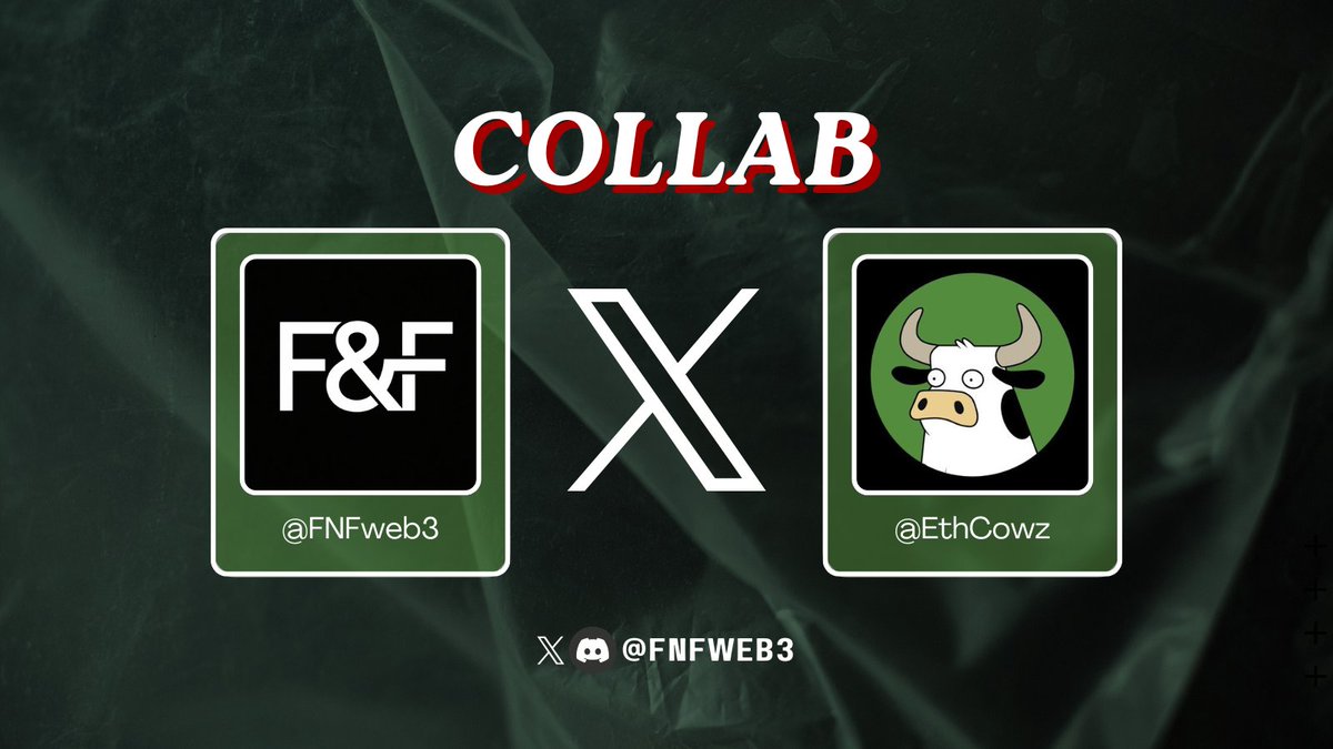 FNFweb3's tweet photo. FNF 🤝@EthCowz 

Cowz coming to @ethereum soon

Supply: 10,000
Price: TBA (0.001-0.0015 ETH)
Chain: ETH

Giveaways now live in FNF Discord ↓
https://t.co/5YUX5RuDcQ https://t.co/SfTkVr0MUo