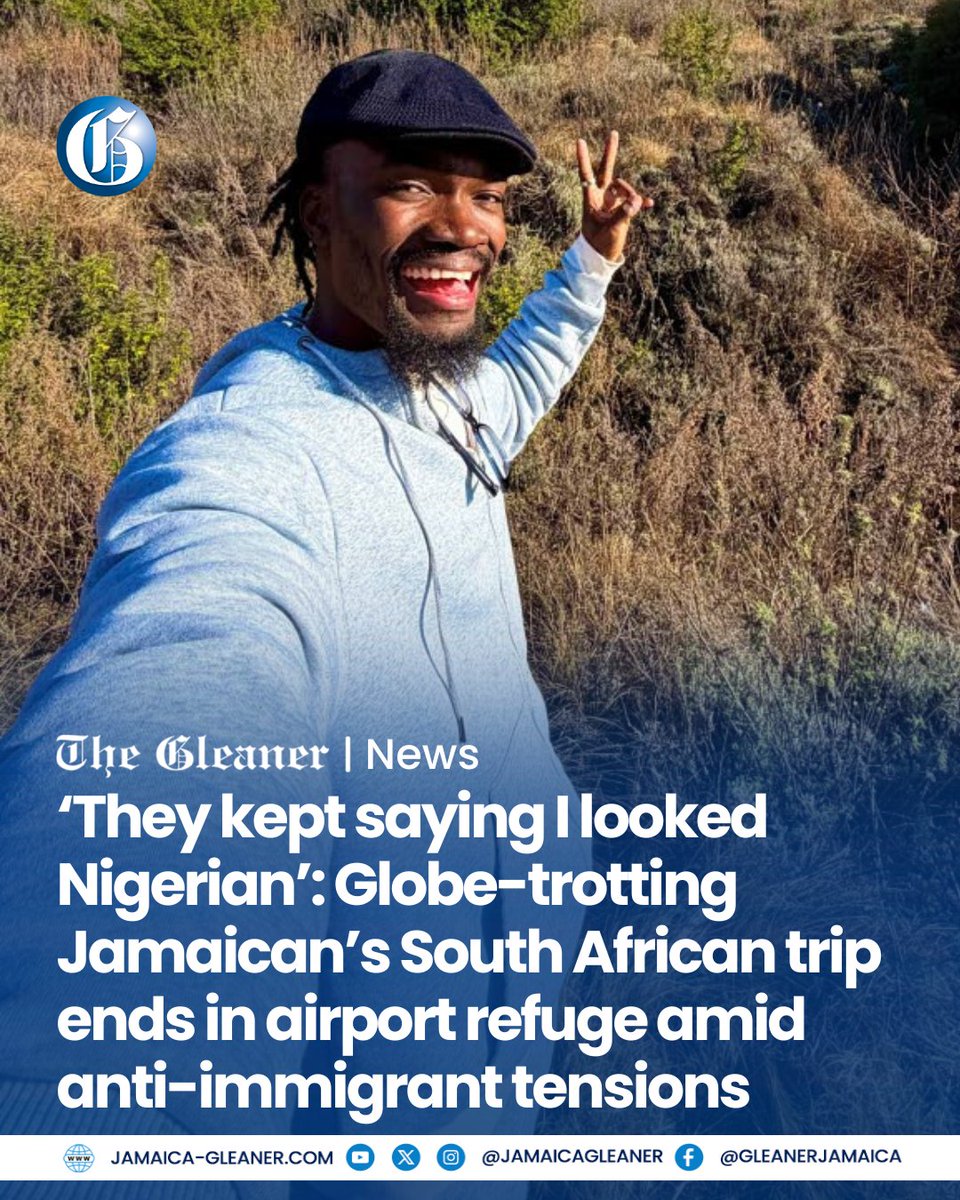 JamaicaGleaner's tweet photo. For 38 days, South Africa was an adventure for 24-year-old Jamaican digital nomad Kadeem Leslie. In the final week, it became a country he could not wait to leave.

Read more: https://t.co/iN24YYwmVL https://t.co/yhLQIu1VXT